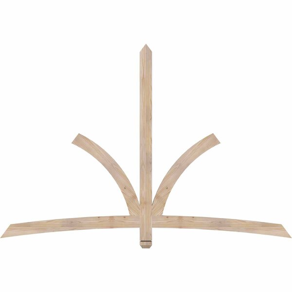 Ekena Millwork Davenport Smooth Timber Gable Bracket, Douglas Fir, 84"W x 56"H x 1 1/2"D x 3 1/2"F, 16/12 Pitch GBW084X56X0204DAV00SDF - main